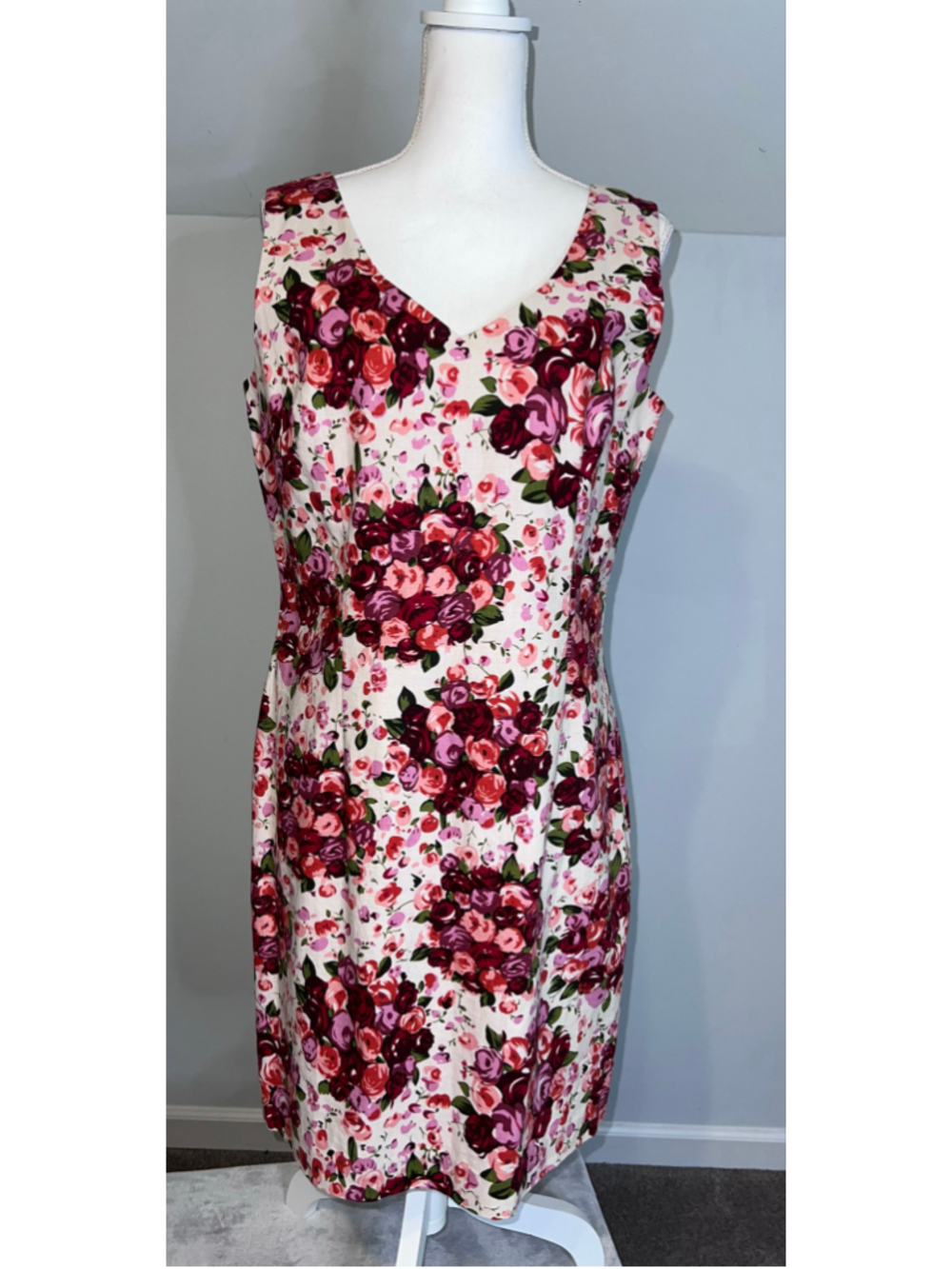 Women's B. Moss Floral Sleeveless Dress Size 12